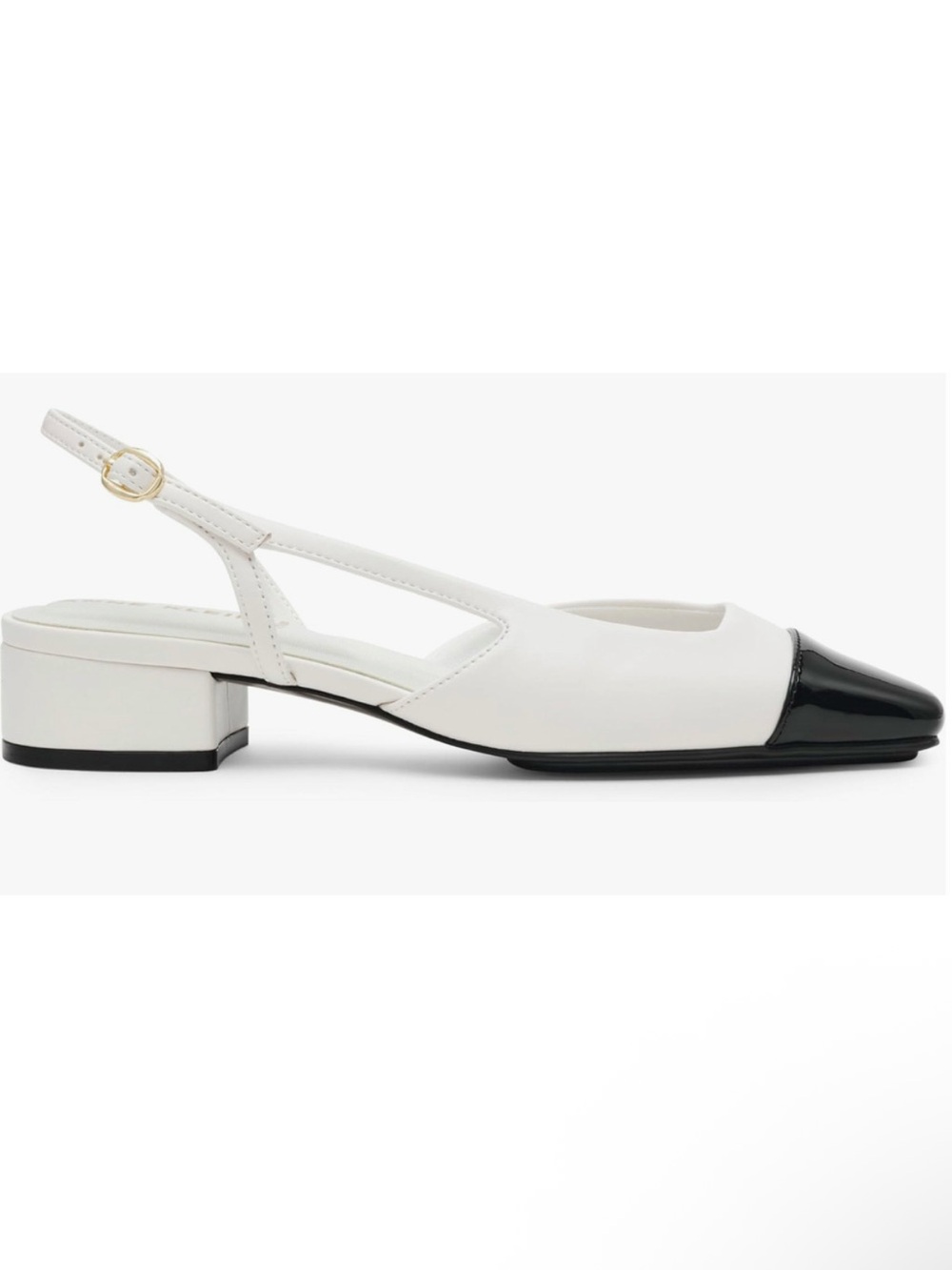 NWT 🧡Anne Klein - Black & White Nia Two-Tone Slingback - 9 - Picture 2 of 5